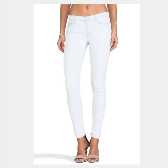 J Brand Mid Rise Rail Skinny Jeans‎ in Frostbite - Picture 1 of 6